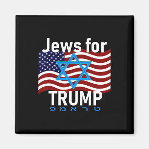 Íman Para Trump American Flag Star De David Hebrew Supp