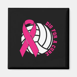 Íman Para um Cancer de mama puro rosa de vôlei