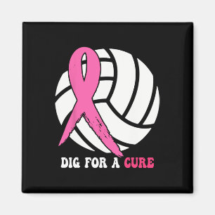Íman Para um Cancer de mama puro rosa de vôlei