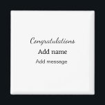 Íman Parabéns adicionam nome mensagem simples formando<br><div class="desc">Design</div>