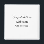 Íman Parabéns adicionam nome mensagem simples formando<br><div class="desc">Design</div>