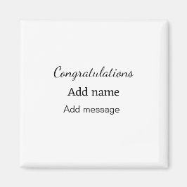 Íman Parabéns adicionam nome mensagem simples formando