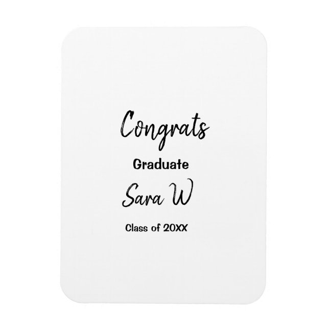 Íman Parabéns classe de nome de ano de adição escola co (Vertical)