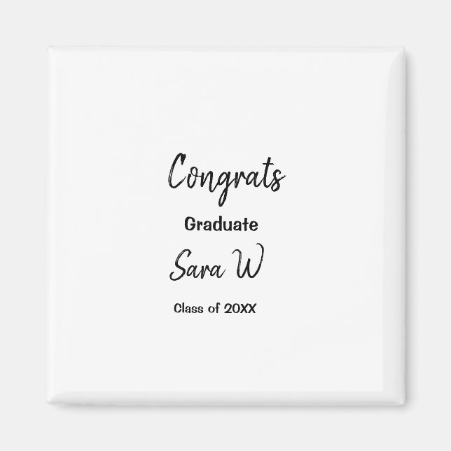 Íman Parabéns classe de nome de ano de adição escola co (Frente)