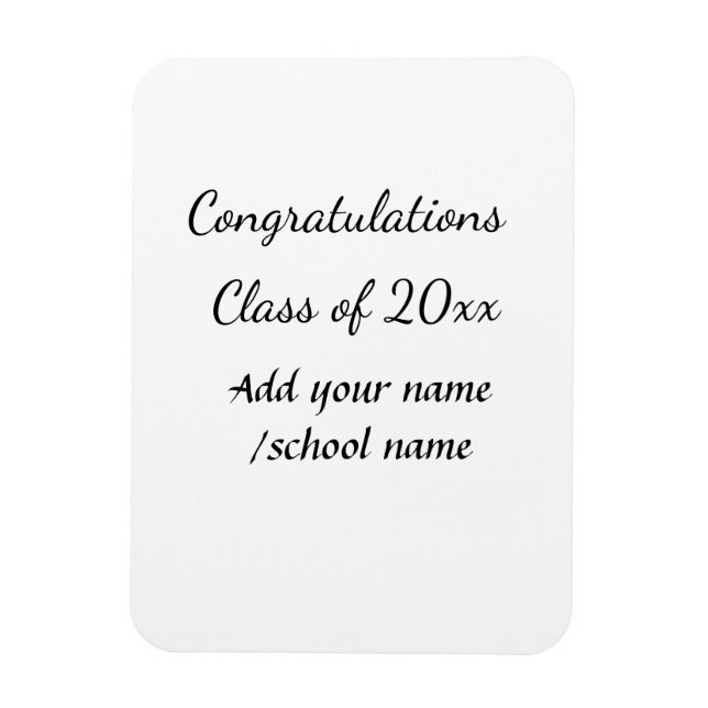 Íman Parabéns classe de nome de ano de adição escola co (Vertical)