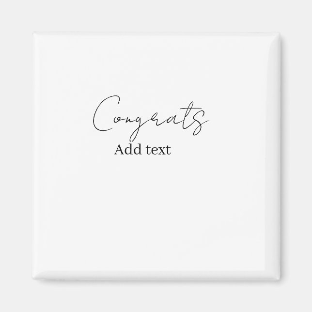 Íman Parabéns congratulações graduado nome data  (Frente)