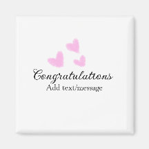 Parabéns coração rosa formatura aquarela a