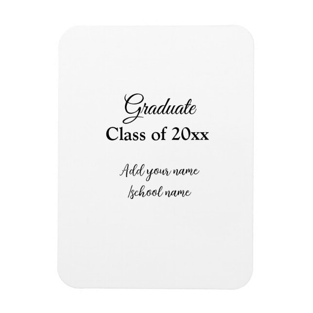 Íman Parabéns de graduação simples, adicionar classes m (Vertical)