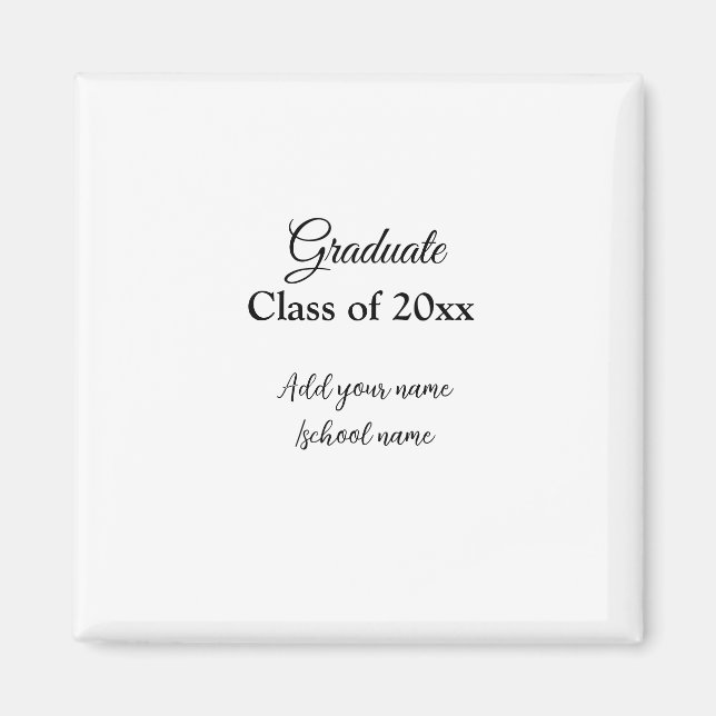 Íman Parabéns de graduação simples, adicionar classes m (Frente)