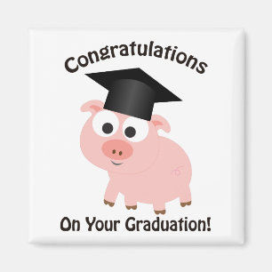 Íman Parabéns em sua graduação! Porco