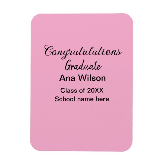 Íman parabéns formando adicionar nome classe ano (Vertical)