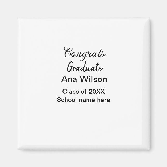 Íman parabéns formando adicionar nome classe ano (Frente)