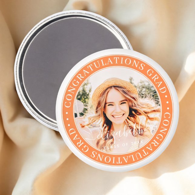 Íman Parabéns Formando Foto Personalizada Moderna (Criador carregado)