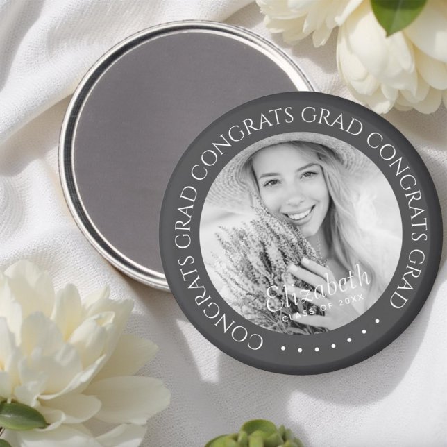 Íman Parabéns Formando Foto Personalizada Moderna Simpl (Criador carregado)