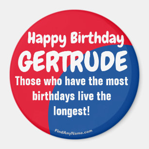 Íman Parabéns GERTRUDE grande ímã