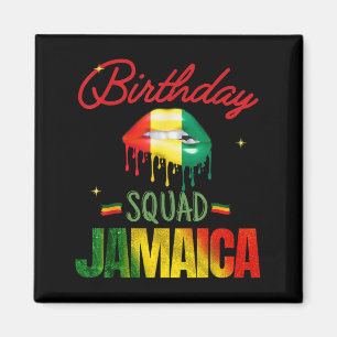 Íman Parabéns Jamaica Squad Crew Festa de Dia de Aniver