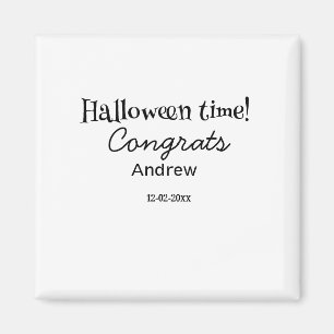 Íman Parabéns no Halloween adicione nome data ano forma