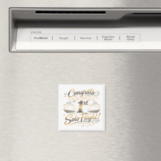 Íman Parabéns pelo seu 1º Voo Solo (In Situ (Dishwasher))