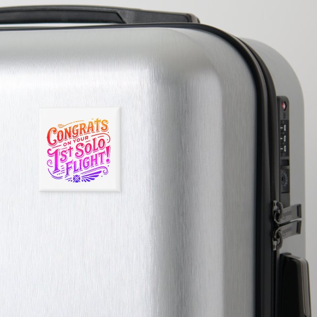 Íman Parabéns pelo seu voo Solo de 1rua (In Situ (Luggage))