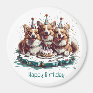 Íman Parabéns Pembroke Welsh Corgi Dogs