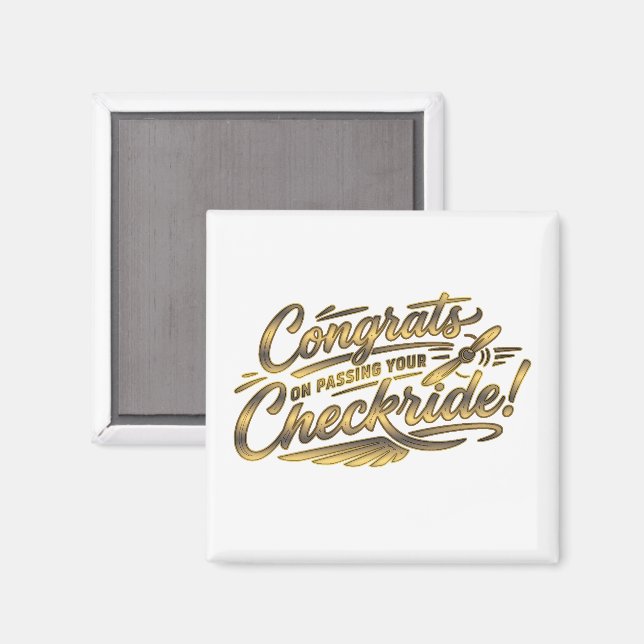 Íman Parabéns por passar na sua checkride! (Front/Back)