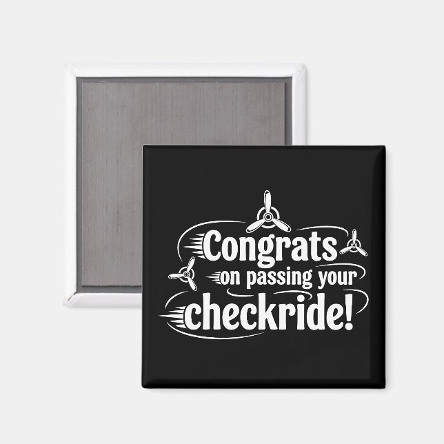 Íman Parabéns por passar na sua checkride! (Front/Back)