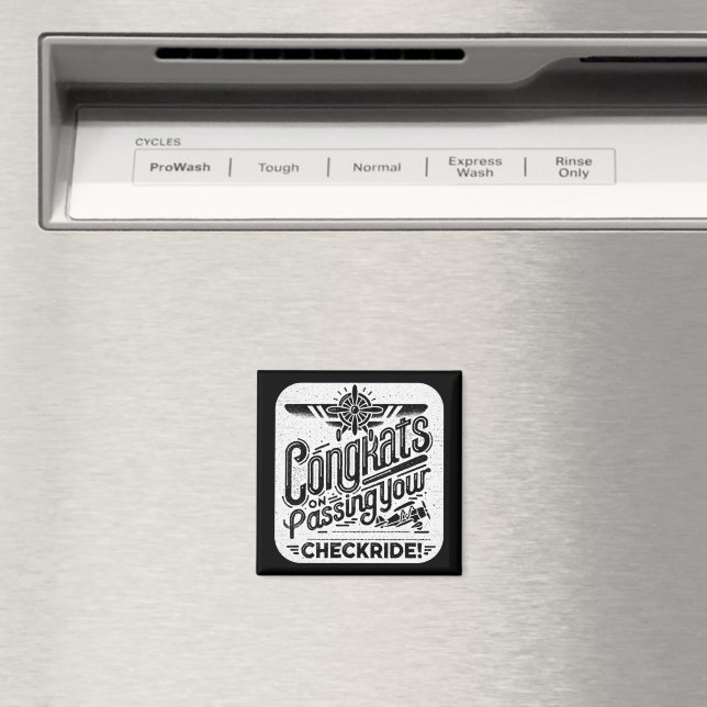 Íman Parabéns por ter passado o cheque! (In Situ (Dishwasher))