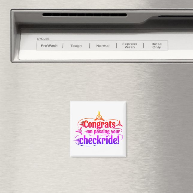 Íman Parabéns por ter passado o cheque! (In Situ (Dishwasher))
