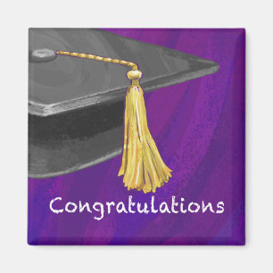 Íman Parabéns preto e roxo