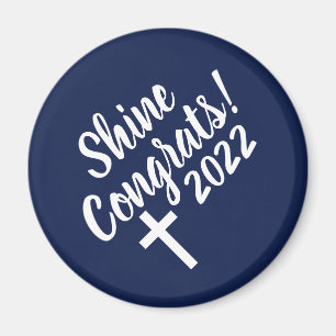 Íman Parabéns White Cross Time to Shine Graduation Blu