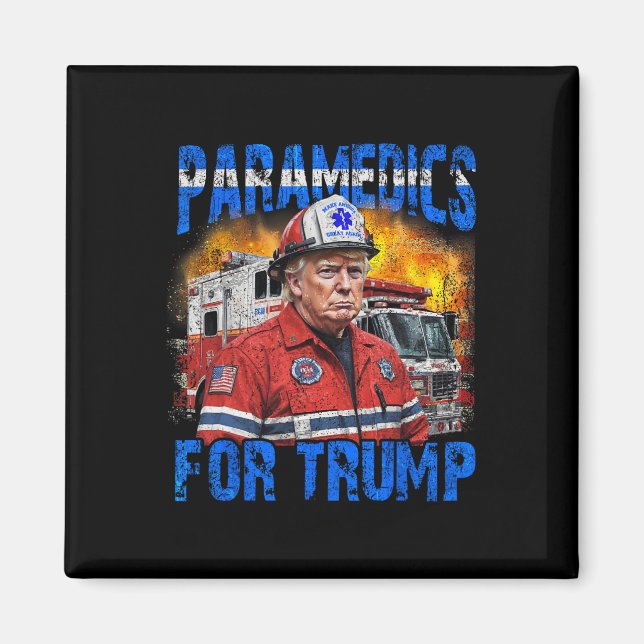 Íman Paramedico Para Bombeiro Engraçado Trump (Frente)
