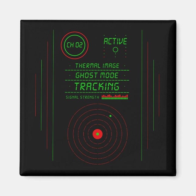 Íman Paranormal Ghost Tracker Radar Display Scanner Art (Frente)