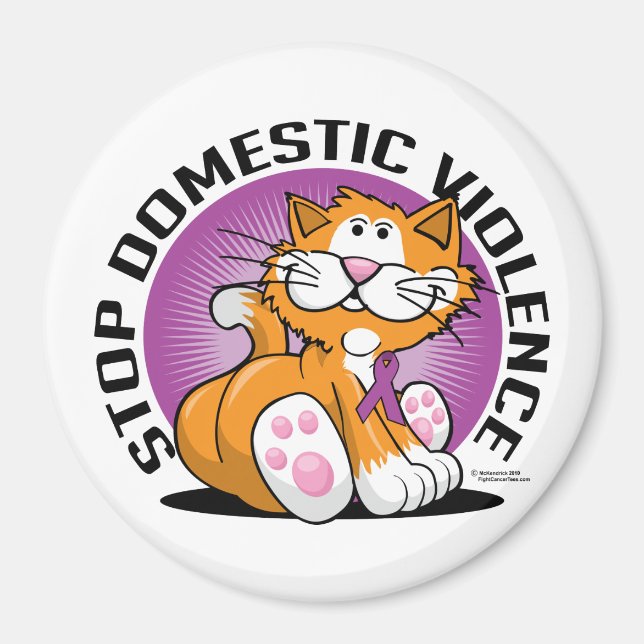 Íman Parar Gato de Violência Doméstica (Frente)