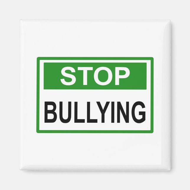 Íman Parar Sinal de Bullying Verde (Frente)