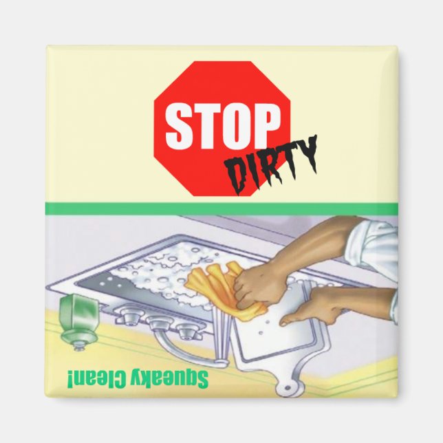 Íman Parar Sinal Limpo Indicador Sujo Magneta da Lava d (Frente)