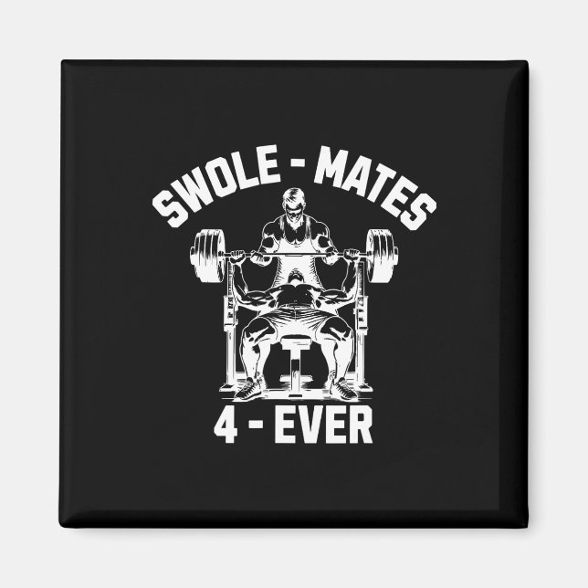 Íman Parceiro de Gym Engraçado, 4 vezes mais engraçado, (Frente)