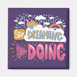 Íman Pare de sonhar, comece a fazer indigo