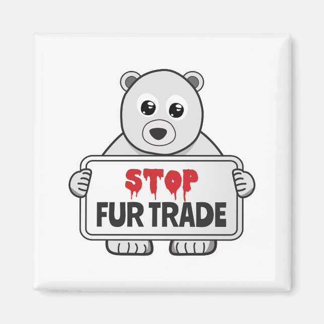 Íman Pare de trocar pelo urso polar triste (Frente)