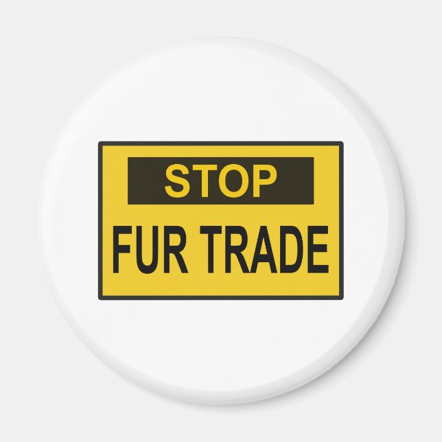 Íman Pare o Comércio de Peles Sinal amarelo (Frente)