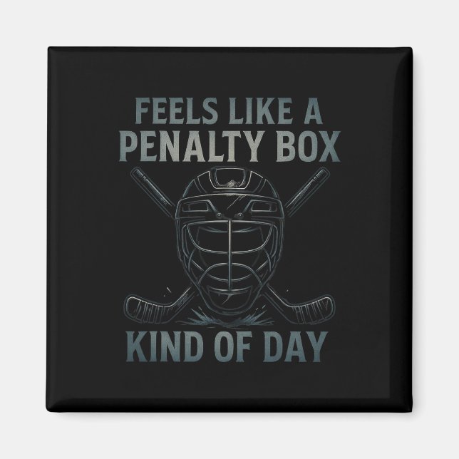 Íman Parece Um Dia De Caixa De Penalidade Humor De Hóqu (Frente)