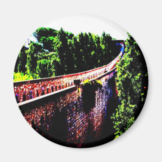 Íman parede da ponte psicodélica Girona, Espanha