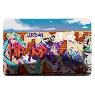 Íman Parede de Grafite Hip Hop Urbano.