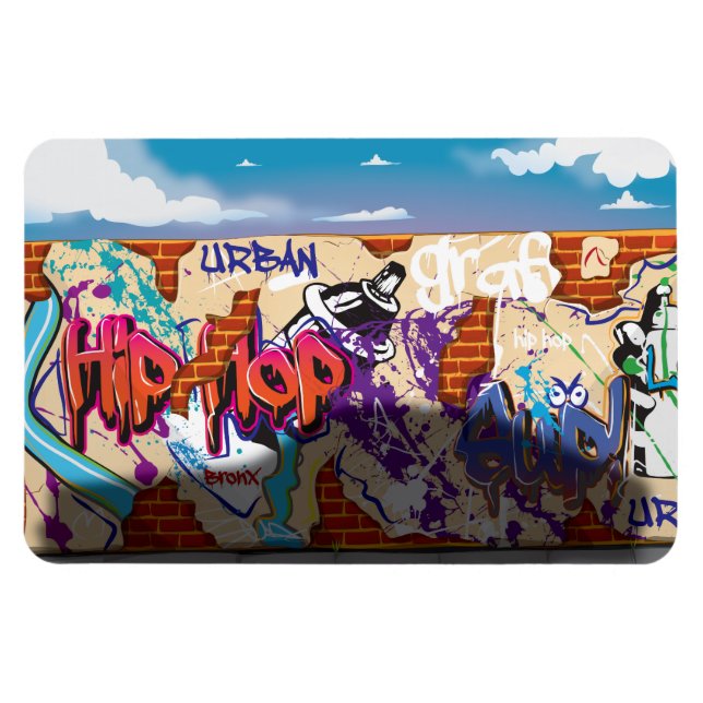 Íman Parede de Grafite Hip Hop Urbano. (Horizontal)