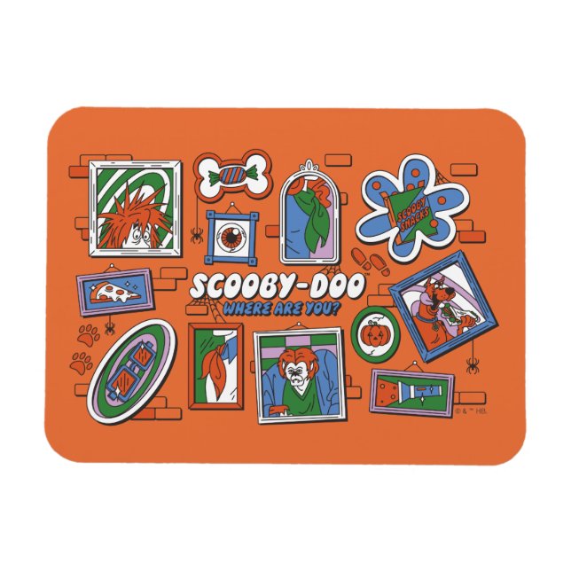 Íman Parede de Quadros de Halloween do Scooby-Doo (Horizontal)