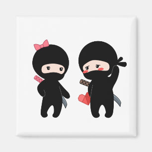 Íman Pares de Ninja, um menino e uma menina