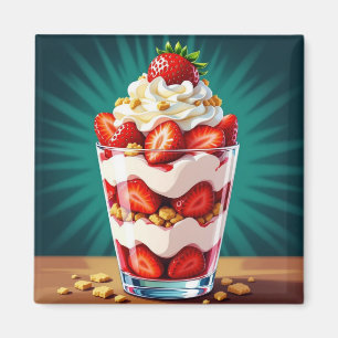 Íman Parfait de Morango, Granola e Creme Chantilly