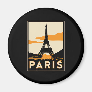 Íman paris art deco retro poster de viagens