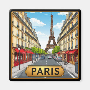 Íman 🧲 Paris França Lembrança Favorita de Viagem 🗼