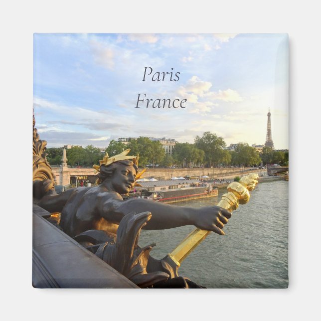 Íman Paris França Pont Alexandre. Ímã (Frente)