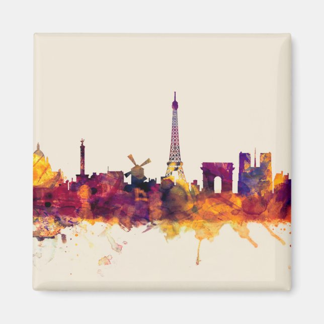 Íman Paris França Skyline (Frente)